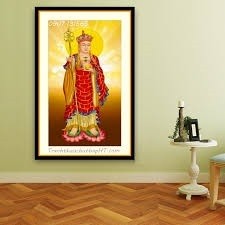 Tranh đính đá phật địa tạng KT:50x80cm, tranh chưa làm và chưa khung
