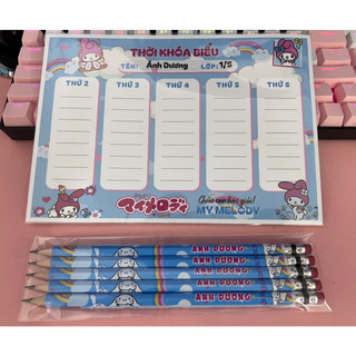 Thời khóa biểu dán được, size A4/A5 các mẫu siêu nhân cho bé trai