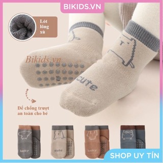 Tất xù dày cao cổ chống trơn cho bé Cute, Lucky 0-2 tuổi