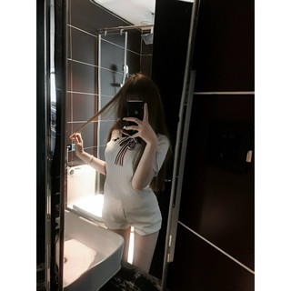 𝐂𝐇𝐄𝐑𝐑𝐘: ✿ Áo Len Tho.m Polo Nơ Cài Thêu Dog Cộc Tay ✿