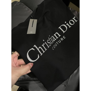 Áo Thun Nam Nữ Tay Lỡ Dior Couture Basic Form Rộng Cổ Tròn Vải Cotton 270gsm Full Túi Zip - Mẫu 11