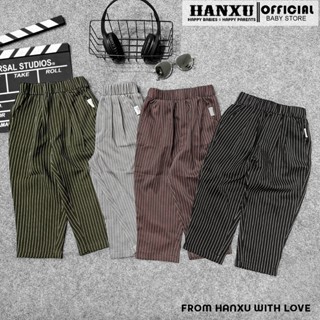 Quần Baggy Kẻ Cho Bé Trai Vải Tuypsi Chất Lượng Cao Lên Dáng Cực Xinh, Quần Dài Đi Học Cho Bé Trai Hanxu