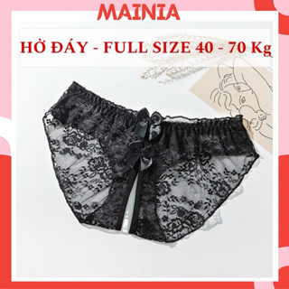 [ Full Size 40-70Kg ] Quần Lót Ren Nữ Xẻ Đáy Đính Nơ 3049 MAINIA STORE