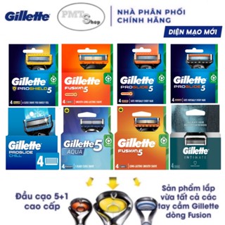 Lưỡi Thay Thế Dao Cạo Râu 5 lưỡi Gillette Fusion Proglide Power Proshield Intimate Sport Razor