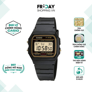Đồng hồ casio nam điện tử f-91wg-9qhdf mặt vuông dây cao su chính hãng