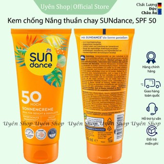 Kem Chống Nắng Sundance SPF 50 [HÀNG ĐỨC] Bảo Vệ Da Khỏi Tia Cực Tím, Chống Lão Hóa Da, Tuýp 100ml