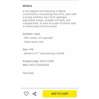 (Size XS-S) Bộ ngủ xuất dư, Forever 21
