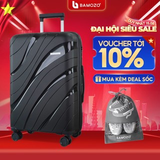 Vali Du Lịch Nancy Bamozo Size 20/24 Nhựa PP Cao Cấp, Vali Kéo Du Lịch Chống Vỡ - Bảo Hành 5 Năm.