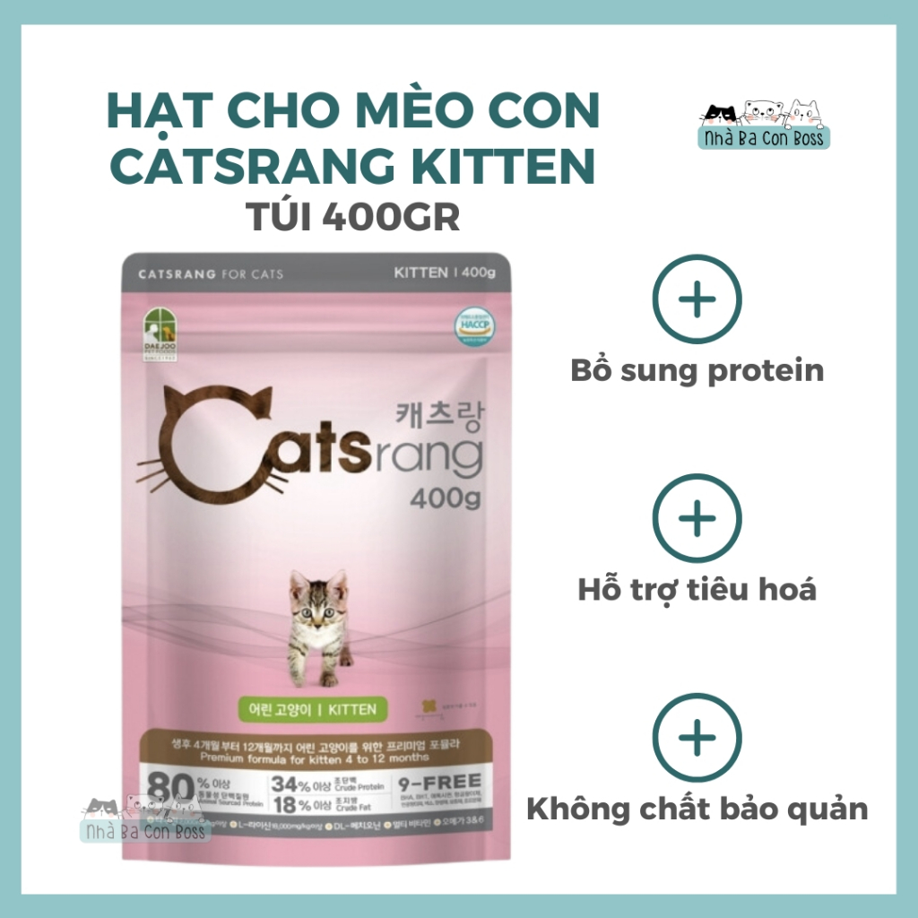 [400g] Hạt Cho Mèo Con (Kitten) Catsrang Thanh Lý Cận DATE T12/2024