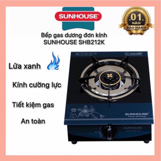 Bếp gas dương đơn kính họng thường SUNHOUSE SHB212KT