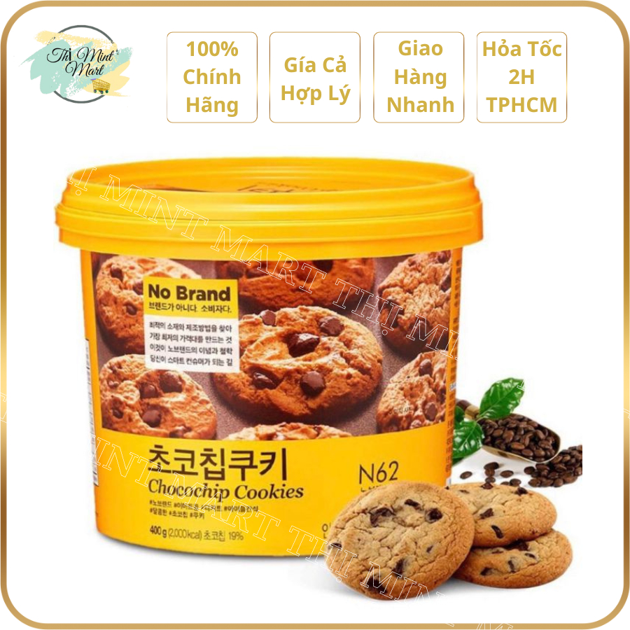 [Date Mới] Bánh Quy Chocochip NoBrand Hàn Quốc Xô 400g [NK từ Hàn Quốc]_Thị Mint Mart.