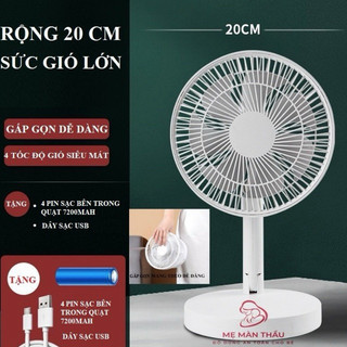 [SIZE ĐẠI] QUẠT SẠC TÍCH ĐIỆN ĐỂ BÀN GẤP GỌN 7200MAH CÓ CHỨC NĂNG HẸN GIỜ