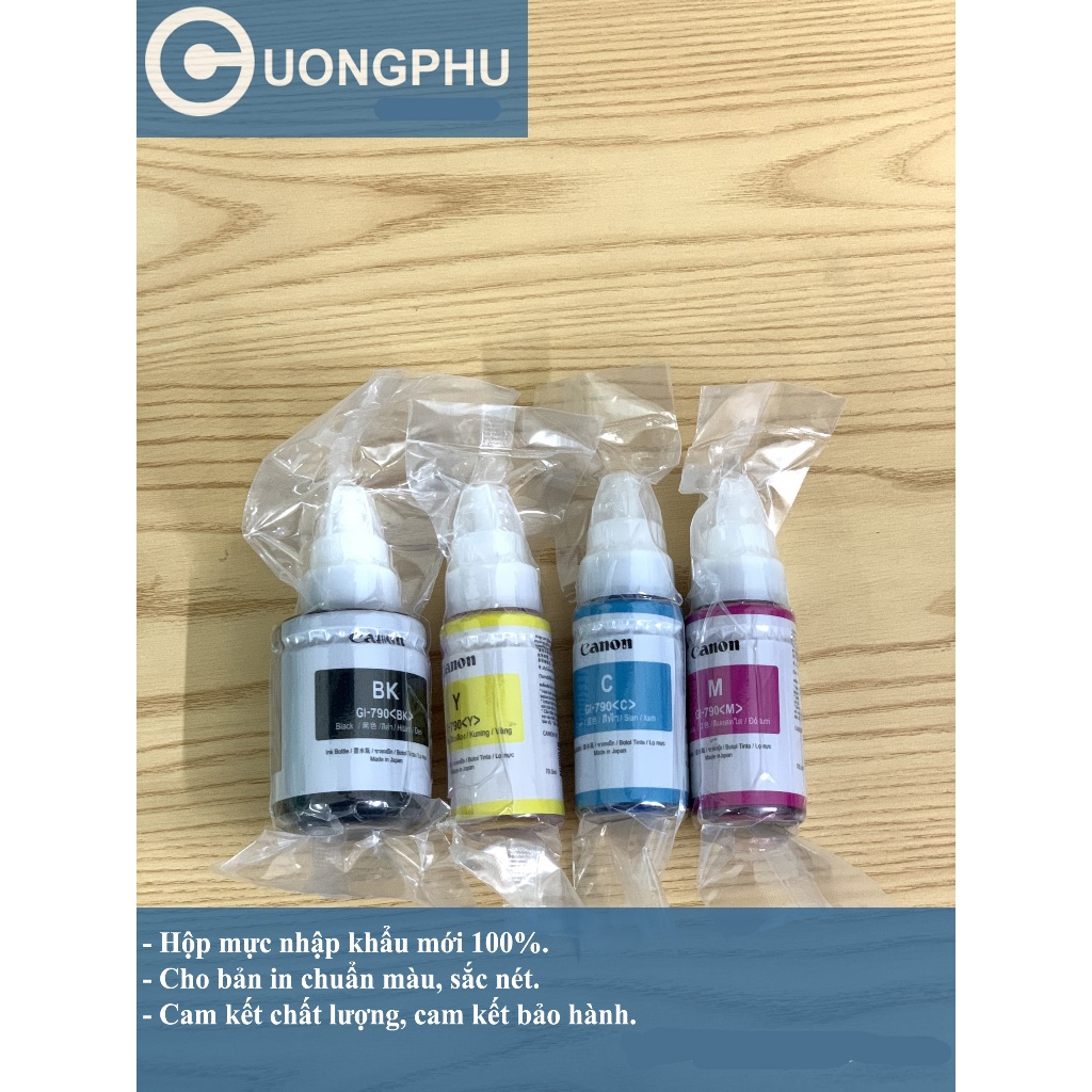 Mực máy in Canon G3010-mã mực Canon 790 (mới 100%, bản in màu đẹp)
