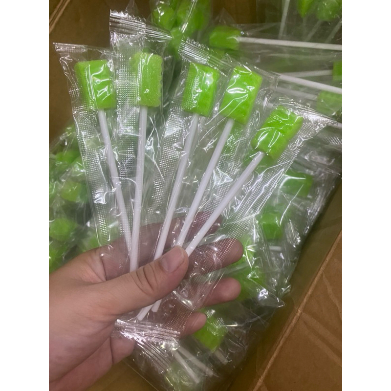 ( hỏa tốc ) que bọt biển vệ sinh răng miệng - set 10 que