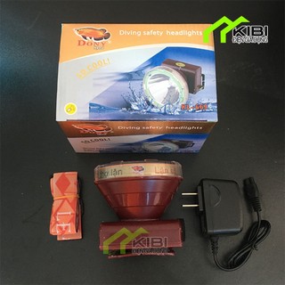Đèn đội đầu siêu sáng, đèn pin đội đầu KL 669 chống nước, công suất 60W