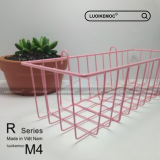 Rổ Treo Lưới M4 Hồng - Kích thước: 31*11.5*8cm - LUOIKEMOC