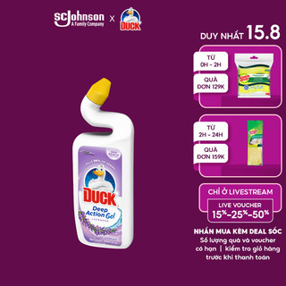 DUCK Tẩy Rửa Bồn Cầu Hương Oải Hương 500ml - Tặng thêm 250ml