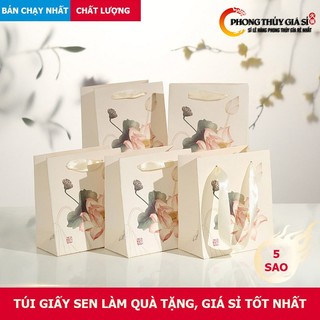 Túi giấy Hoa Sen đựng quà tặng, màu sắc nhẹ nhàng trẻ trung