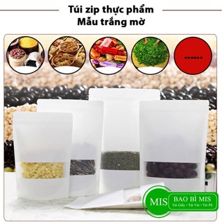 Túi Zipper Giấy Trắng Cửa Sổ, Túi Zip MIS Đựng Thực Phẩm Nhiều Kích Thước, Túi Đựng Bánh Và Hạt