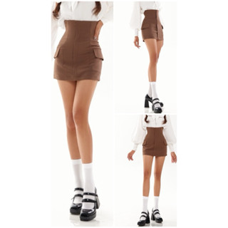 ONONMADE -  Chân váy lưng cao dáng ôm chất liệu kate Ý High Waist Skirt