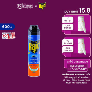 RAID Bình xịt muỗi Hương Cam Chanh 600ml