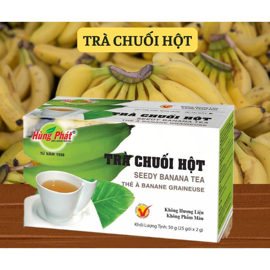 TRÀ CHUỐI HỘT (25Gói x 2G) - THƯƠNG HIỆU HÙNG PHÁT