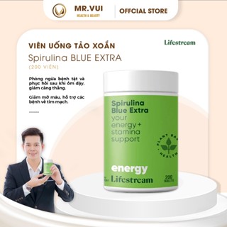 [Hỏa tốc] Viên uống tảo xoắn bổ sung vitamin khoáng chất Lifestream Spirulina Blue Extra 200 viên