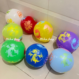 Set 50 bóng khủng long đủ màu 25cm trang trí sinh nhật