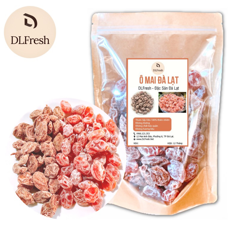 Ô mai chua ngọt mix vị DLFresh ô mai chua ngọt, ô mai đào
