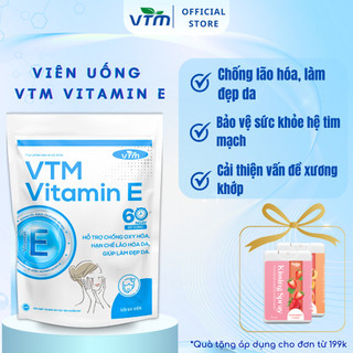 Viên uống bổ sung VTM Vitamin E tăng cường sức khỏe, hỗ trợ chống oxy hóa, lão hóa da