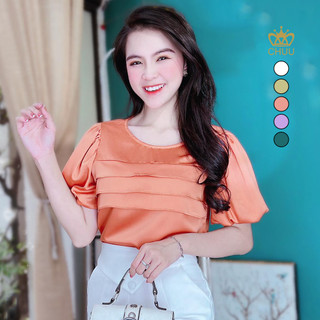 Áo sơ mi nữ công sở kiểu 3 bèo ngang chuu a8191