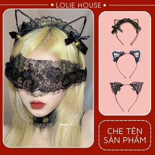Bờm tai mèo ren cosplay sexy - Bờm tóc cute dễ thương LOLIE HOUSE - PK6