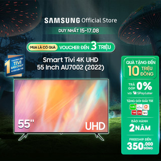 Smart Tivi Samsung 4K UHD 55 Inch UA55AU7002KXXV - Miễn phí lắp đặt