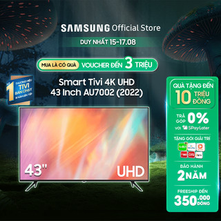Smart Tivi Samsung 4K UHD 43 Inch UA43AU7002KXXV - Miễn phí lắp đặt