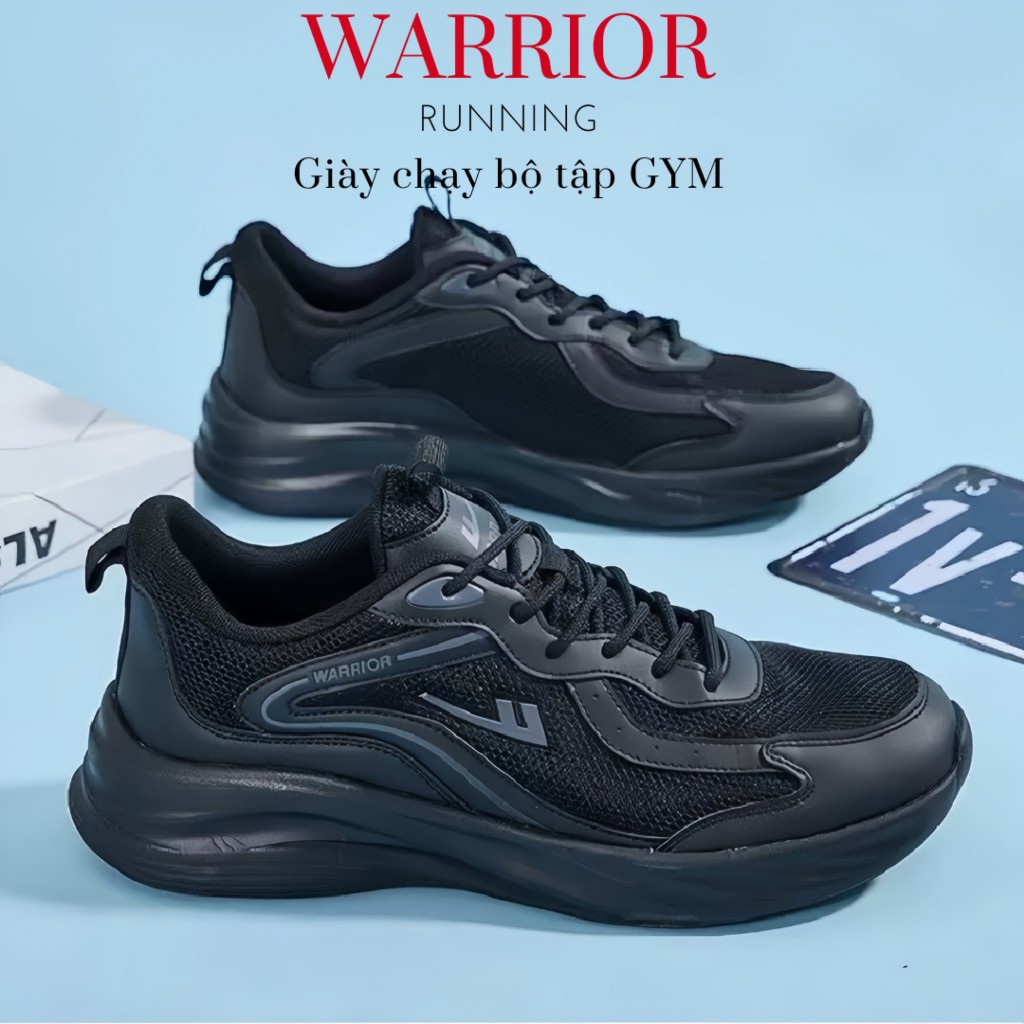 Giày thể thao nam nữ chạy bộ, giày cầu lông siêu nhẹ warrior
