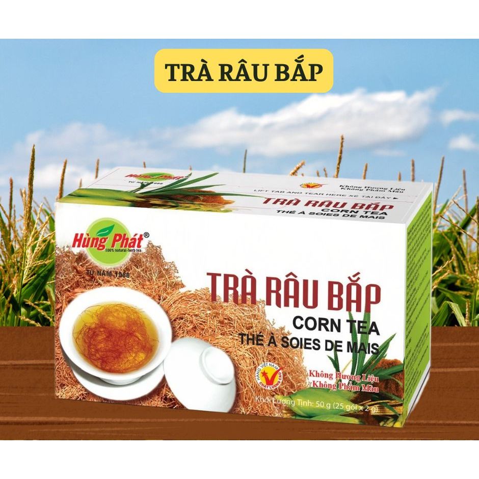 TRÀ RÂU BẮP (25Gói x 2G) - THƯƠNG HIỆU HÙNG PHÁT