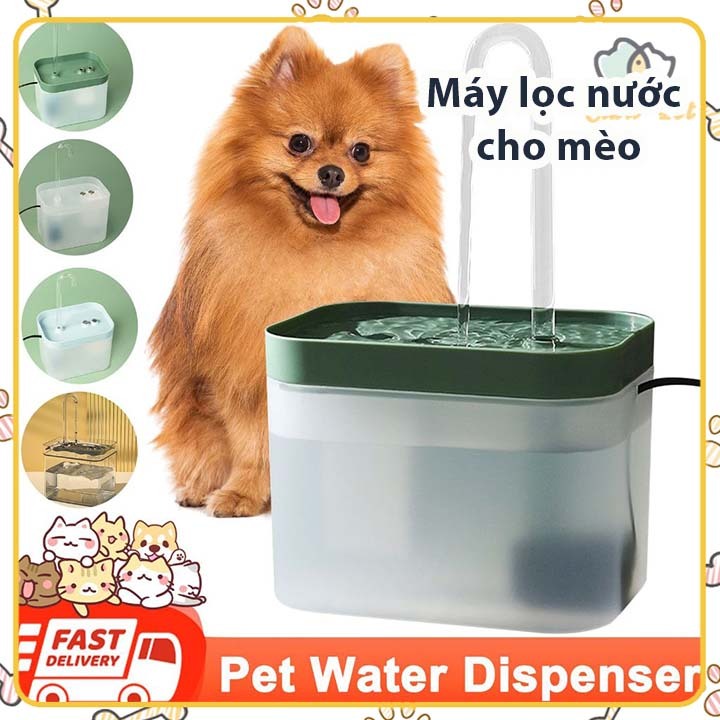 Tự Động Pet Dog Cat Water Dispenser Đài Phun Nước Pet Water Loop Mute Pump Smart Pet Bowl