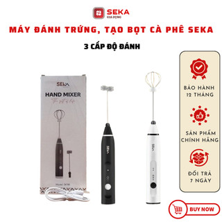 Máy tạo bọt cà phê, SEKA đánh trứng cầm tay mini không dây đa năng 3 chế độ