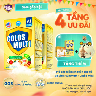 Combo x2 hộp Sữa non Colosmulti A1 hỗ trợ tăng cường sức đề kháng, giúp tăng cân (hộp 25 gói x14g)