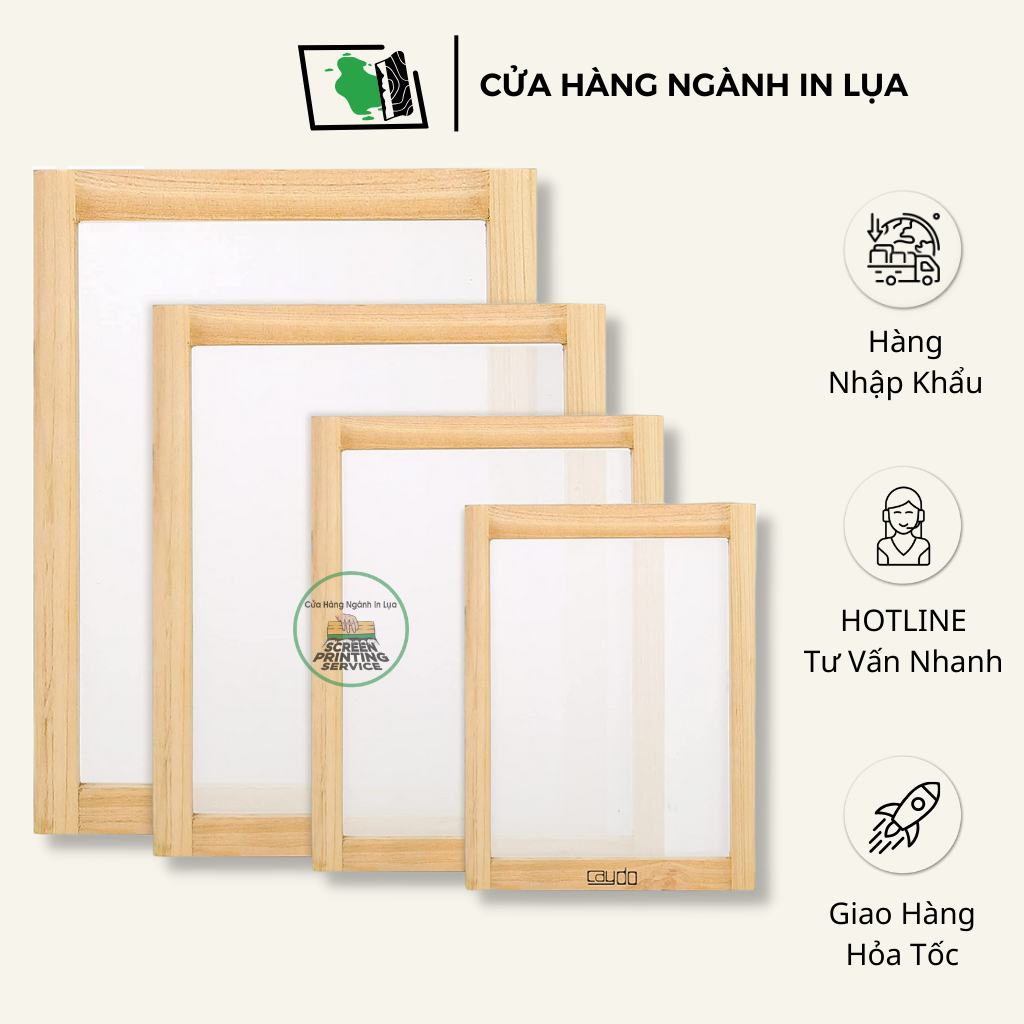Khung in lụa nhiều kích thước