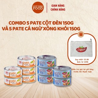 Combo 5 hộp pate cột đèn hải phòng và 5 hộp pate cá ngừ xông khói - halong canfoco