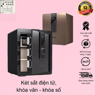 Két Sắt Điện Tử Thông Minh Vân Tay- Khóa số Chống Cháy, An toàn kiểu dáng hiện đại phù hợp văn phòng, gia đình 2024