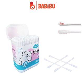 Tăm bông Vcoool 400 que cao cấp hộp xanh xuất nhật cho bé