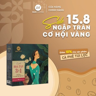 Cà phê hancoffee hòa tan 3in1 sấy lạnh cà phê sữa