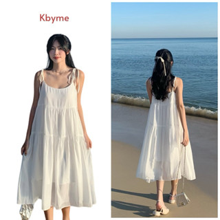  Đầm babydoll trắng dáng dài Mina Midi Dress_Không kèm áo lưới bên trong 