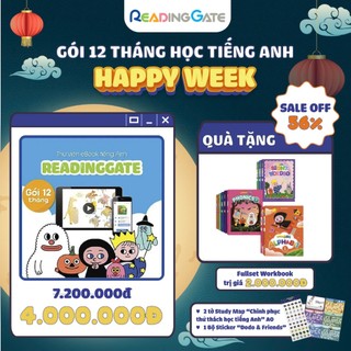 Gói 12 Tháng Sử Dụng Phần Mềm Học Tiếng Anh Reading Gate Cho Trẻ Em Và Người Mới Bắt Đầu qua Ebook và Movie Book