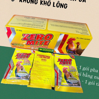 Gói xà bông tắm gà Zeromite của Excellence Philippin diệt mạt, bóng lông, tiện lợi nuôi gà đá