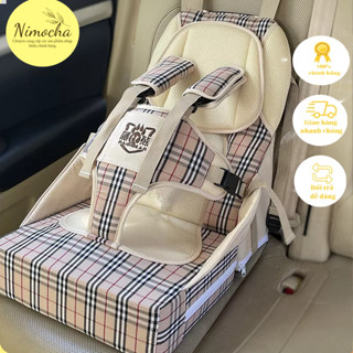Đai ghế ngồi oto an toàn cho bé, Địu ngồi xe hơi cho bé từ 4 tháng đến 5 tuổi, Ghế ngồi trên xe ô tô không cần bơm