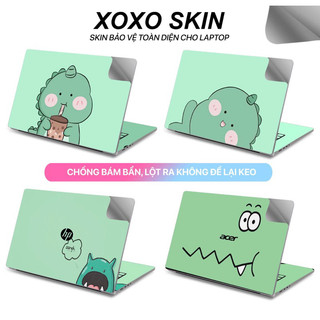 Dán Skin Laptop mẫu Khủng Long Xanh - Miếng dán skin laptp cắt sẵn theo kích thước máy
