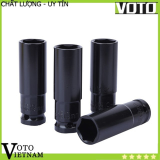 Đầu khẩu 1/2 8 - 32mm dài 78mm vặn bulong, đầu bulong, đầu tiếp màu đen Voto